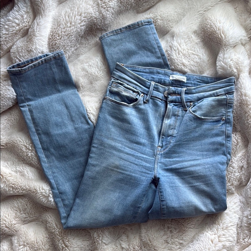 Good American Light Wash High-Rise Jeans